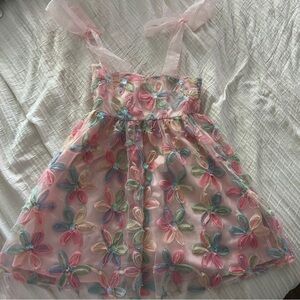 Charming Floral Mini Dress in Pastel Hues